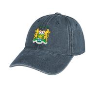 Gorra de Béisbol Azul para Hombre, Verano Unisex Ajustable Cómoda Gorras con Bandera de Sierra Leona Relxed Casual de Algodón Sombrero Transpirable Deportes Cap