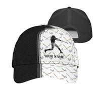 Gorra De Béisbol Ball and Bat Pattern Gorras De Hombre Ajustable Snapback Sombrero Vintage Gorra Trucker para Pescar Camping Senderismo