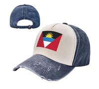 Gorra de Béisbol Bandera De Antigua Y Barbuda para Hombre, Gorro Deportivo de Algodón Patriotismo, Vintage Ajustable Gorra con Visera Sombrero para el Sol de Verano