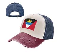 Gorra de Béisbol Bandera De Antigua Y Barbuda para Hombre, Gorro Deportivo de Algodón Patriotismo, Vintage Ajustable Gorra con Visera Sombrero para el Sol de Verano