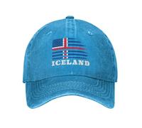 Gorra De Béisbol Bandera De Islandia Sombrero del Camionero Transpirable Ajustable Gorras De Golf, para Cámping, Senderismo, Exterior, 55-59cm