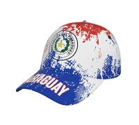 Gorra De Béisbol Bandera De Paraguay con Efecto Granulado En 3D Snapback Sombrero Casual Gorra Trucker Vintage Gorras De Hombre para Senderismo Camping Viajes