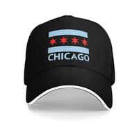 Gorra de béisbol Bandera del Estado de Chicago Sándwich de Hip Hop Hombres Regalo Ajustable para Deportes al Aire Libre
