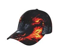 Gorra De Béisbol Big Black Wolf with Red Eyes Pattern Golf Hat Proteccion Solar Gorras De Hombre Transpirable Gorra Trucker para Senderismo Viaje Camping