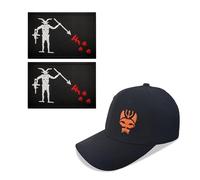 Gorra de béisbol Black Seal Team Six con ajuste flexible táctica para los sellos + parche, 6 (Reino Unido), L