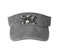 Gorra de béisbol blanca con estampado de calavera punk para exteriores, cierre de hebilla ajustable, clásico, moderno, casual, deportivo, gris, Talla única