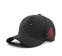 Gorra de béisbol bordada con cicatriz de garra de tigre, Negro -, Medium / Large