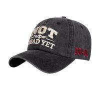 Gorra de béisbol bordada de algodón transpirable | Sombrero deportivo vintage humorístico con texto en inglés "Not Dead Word", para hombres, jóvenes, al aire libre, viajes, correr, senderismo