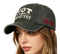 Gorra de béisbol bordada de algodón transpirable | Sombrero deportivo vintage humorístico con texto en inglés "Not Dead Word", para hombres, jóvenes, al aire libre, viajes, correr, senderismo