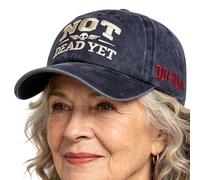 Gorra de béisbol bordada de algodón transpirable | Sombrero deportivo vintage humorístico con texto en inglés "Not Dead Word", para hombres, jóvenes, al aire libre, viajes, correr, senderismo