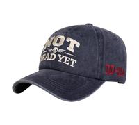 Gorra de béisbol - Bordado de algodón | Diseño retro humorístico Not Dead Word Gorra de béisbol ajustable para mujer - para jóvenes, ancianos, viajes, correr, ciclismo, eventos, azul marino