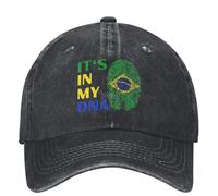 Gorra de béisbol Brazil Is In My DNA Gorra de Camionero de Calidad Hippie con Bandera brasileña para Hombres Gorra Snapback Casual para Adultos con Protector Solar