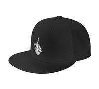 Gorra De Béisbol Calavera Mano Dedo Medio Sombrero del Camionero Casual Moda Unisex Sombreros, para Senderismo, Playa, Deporte, Exterior, 55-59cm