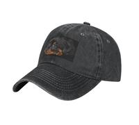 Gorra de béisbol, casqueta de Mezclilla Lavada, Gorra Deportiva, Sombreros para papá, Sombreros de Camionero para Unisex,Rottweiler Cachorros Mascotas Perros Rottweiler Pequeños
