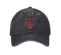 Gorra de béisbol Casual de Banda de Rock en Llamas Unisex para Hombres Gorra de Camionero de Gimnasio al Aire Libre con Estrella Hexagonal roja roja y2k Gorras de béisbol Ajustables