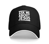 Gorra de béisbol Casual,Deportivo Sombrero Ocio Pregúntame sobre la religión de Jesús Trucker Gorra para Deportes Mujer Motociclet