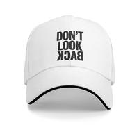 Gorra de béisbol Casual Impresa con Letras de Arte No mires atrás Tenis Skate Hip Hop Sombreros Sol de Verano Pareja Mujeres Diseño Gorras de béisbol