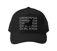 Gorra de béisbol Chihuahua enérgico: Perro pequeño, Gran Lealtad (Negro/Blanco) para Amantes de los Animales Gorra Estilo papá para Exteriores con Estilo Casual