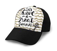 Gorra de béisbol clásica Algodón Ajustable Se Adapta a Hombres Mujeres Sombrero Vacaciones de Verano Vacaciones Dibujado a Mano Vamos a Tener una Gran caligrafía Diseño Escrito a Mano Sombrero de