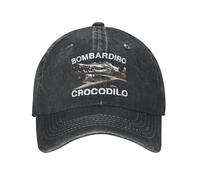 Gorra de béisbol clásica Bombiro Crocodilo Cutre Italiano Brainrot Sun Unisex Trucker Verano Elegante para Exteriores Ajustable y Ajustable Sombrero de algodón