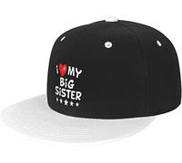 Gorra de béisbol clásica con texto en inglés "I Love My Big Sister", estilo hip hop, visera plana ajustable, Color de la foto, Talla única