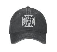 Gorra de béisbol clásica de algodón West Coast Iron Cross Choppers para Hombres y Mujeres Gorra Ajustable Vintage Outdoor Workouts Soft Sun Cap