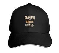 Gorra de béisbol clásica del Abuelo El Hombre El Mito La Leyenda Gorra de Verano de Playa Sombrero de Anime Casco Duro Hombres Gorras Esenciales para Mujeres para el Verano