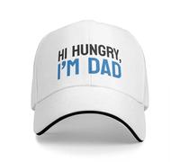 Gorra de béisbol clásica Hola, Tengo Hambre, Soy un Sombrero Deportivo policromático Ajustable de algodón Deportivo policromático Casual Casual de Hip Hop Unisex Personalizable