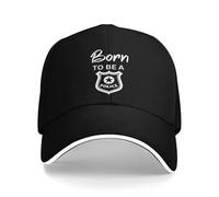 Gorra de béisbol clásica Nacido para ser un Cazador de policías Chica Hip Hop Trailerer Chica Casual de Verano, Transpirable y Ajustable Ajuste de algodón Sombrero