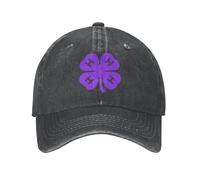 Gorra de béisbol clásica Personalizada 4H de Cuatro Hojas Clover para Hombres Ropa Urbana Transpirable Vaquera Deportiva Ajustable Ajustable Gorra de algodón