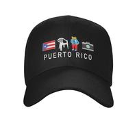 Gorra de béisbol clásica Personalizada Puerto Rico Taino Coqui Boricua Bandera Boricua Protección Solar Hombre Verde Snapback Ajustable Deportiva Ajustable Ropa Deportiva Ajustable