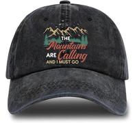 Gorra de béisbol clásica The Mountains are Calling, ajustable, de algodón lavado, accesorios para exteriores, abuelo, papá, marido