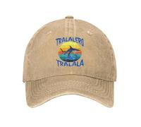 Gorra de béisbol clásica Tralalero Tralala, Hombres Tiburones Divertidos, Vaqueros Desgastados, Memes de brainrot Italiano, Sun, Unisex Unisex Verano Ajustable de algodón Deportivo, Gorro