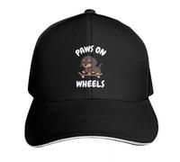 Gorra de béisbol clásica versátil Dachshund Dog Paws on Wheels Gorra de béisbol Gorra de diseñador de Rugby Hip Hop Sombreros de Mujer para el Sol Regalos Deportivos PLeisure para Hombres