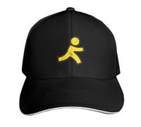 Gorra de béisbol clásica y versátil AOL Instant Messenger Distressed - Aplicación de mensajería desaparecida - Solo los niños de los 90 recuerdan - Aim Forev Regalos Deportivos