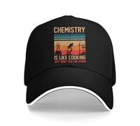 Gorra de béisbol Color Puro Papá La Ciencia es como cocinar Solo no Lamas la Cuchara Sombrero de Hombre Visera Solar Química Regalo de Pico 《0.847