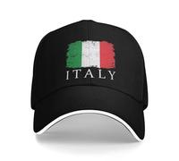Gorra de béisbol con Bandera de país de Italia Sun Gorra Retro Ajustada de Verano para Adolescentes Unisex y Deportes al Aire Libre Gorras de béisbol