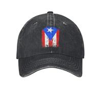 Gorra de béisbol con Bandera de Puerto Rico Gorra de Sol de Denim Retro desgastada Unisex Regalo de Verano al Aire Libre Gorra de Sombreros