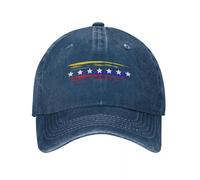 Gorra De Béisbol Con Bandera y 7 Estrellas De Venezuela - Ajustable Para Hombres Y Mujeres, Gorra De Jeans Para Vacaciones De Papá