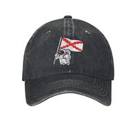 Gorra de béisbol con Cruce de Burdeos del Imperio español para Hombres y Mujeres Gorra Snapback Lavada desgastada Gorra Ajustable al Aire Libre con Bandera de España