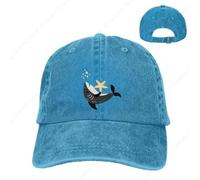 Gorra de béisbol con diseño de tiburón y Estrella de mar, Ajustable, de algodón Vaquero Lavado, de Perfil bajo, para Hombre, Estilo Camionero, Ajustada, Unisex