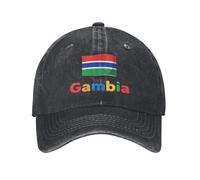 Gorra De Béisbol con Estampado De Gambia Bandera para Hombre Gorra De Camionero con Visera Ajustable Y Transpirable Eportiva Exteriores Partido De Fútbol