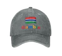 Gorra De Béisbol con Estampado De Gambia Bandera para Hombre Gorra De Camionero con Visera Ajustable Y Transpirable Eportiva Exteriores Partido De Fútbol