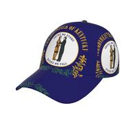 Gorra de béisbol con estampado de la bandera de Kentucky, unisex, versátil con cierre ajustable, ideal para deportes, viajes, uso diario, Negro , Talla única