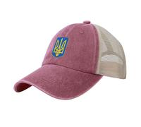 Gorra De Béisbol con Estampado De La Bandera El Escudo De Armas De Ucrania para Hombre Gorras Unisex Estilo Gorres Trucker con Malla En La Parte Trasera Gorre De Verano para Mujer para Deportes Sol
