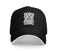 Gorra de béisbol con Estampado de Letras de Arte con Sol Primavera Mujeres Hombres Nacidos para ser Impresionantes Diseño de Gorra de Camionero Gorra de Camionero de Moda al por Mayor KPOP Rock Caps