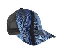 Gorra de béisbol con estampado de mezclilla azul degradado, unisex, de malla ajustable, sombrero de camionero, sombrero de papá, sombrero de papá para deportes al aire libre para correr