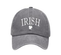 Gorra de béisbol con estampado de St Pat, algodón lavado de estilo antiguo para papá, gorro de punto, niño, gris, Talla única