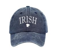Gorra de béisbol con estampado de St Pat, algodón lavado de estilo antiguo para papá, gorro de punto, niño, marine, Talla única