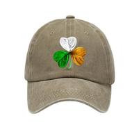 Gorra de béisbol con estampado de St. Pat, de algodón lavado, estilo antiguo, para papá, protección para el cuello, caqui, Talla única